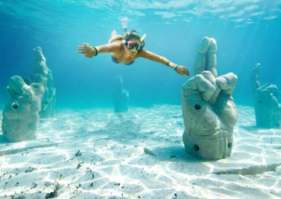 Snorkel with Hands Rocks